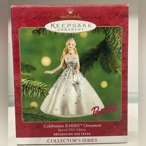 NWT VINTAGE Barbie collector’s series Celebration ornament special 2001